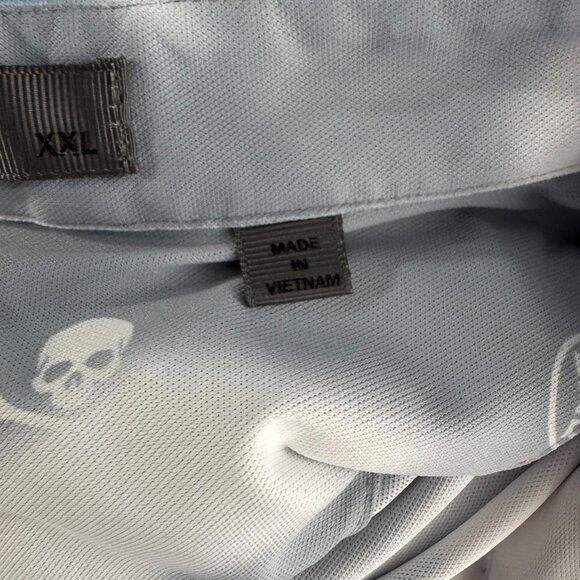 G/Fore Golf Polo Shirt 2XL Blur Icon Camo Tech Pique Skull Short Sleeve TP-3567 - Picture 8 of 11